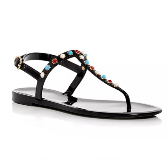 Stuart Weitzman Sawyer Sandals Jelly Thong Strappy Multicolor Charms Slingback - Picture 8 of 8